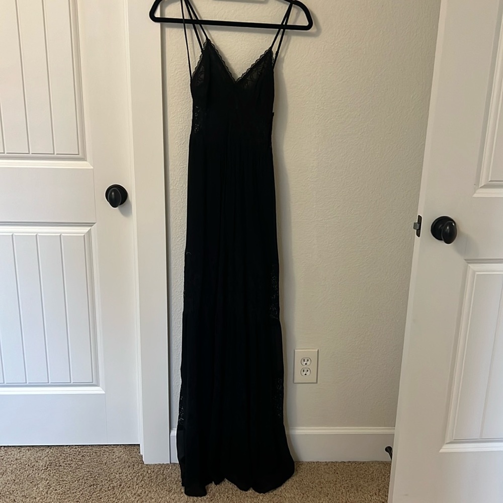 Reformation Black Maxi Dress XS